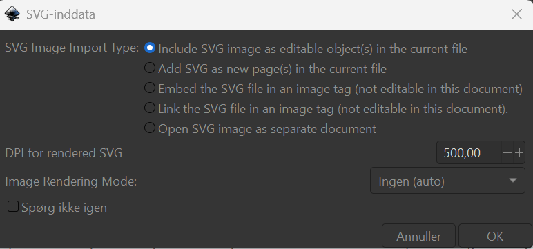 Import-type i Inkscape